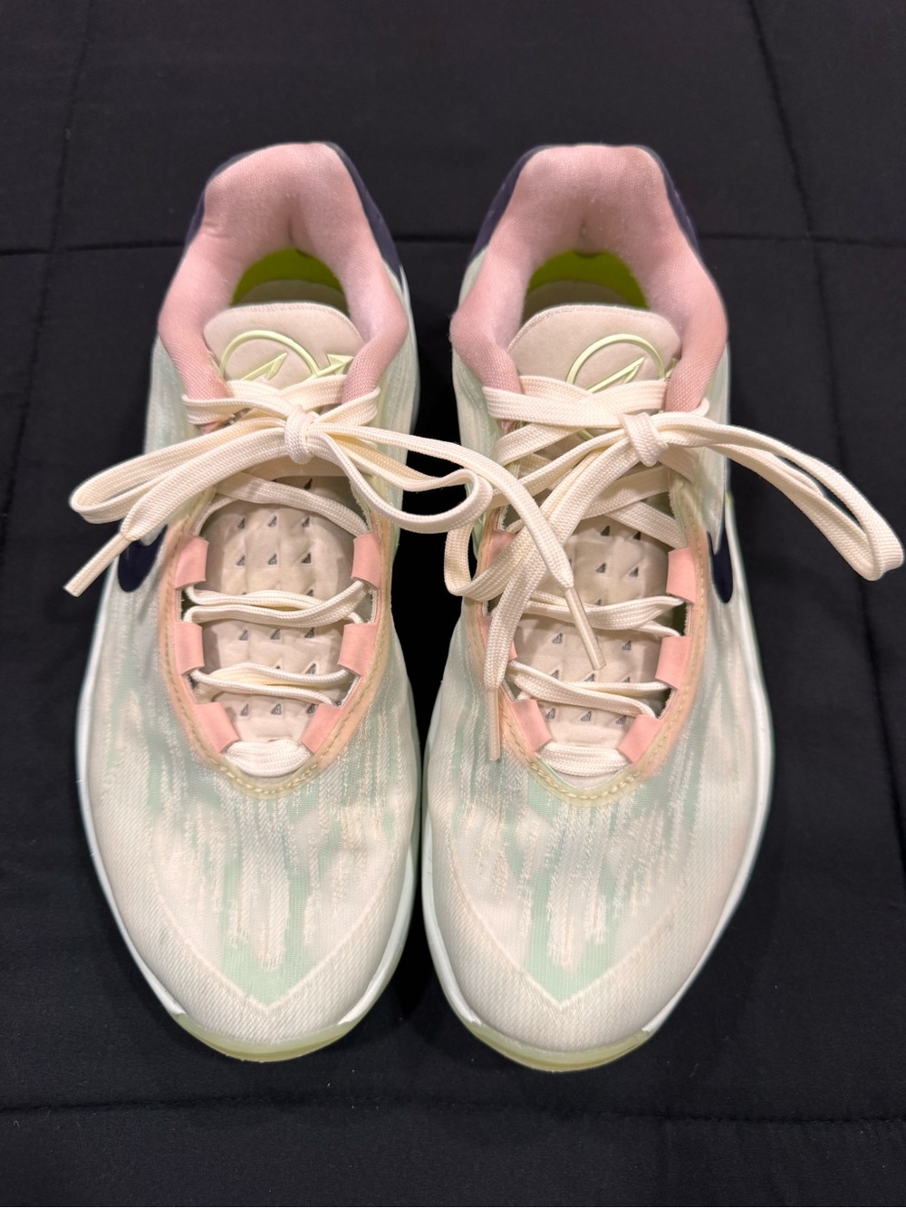 Nike Women's Cream, Pastel Pink & Navy Athletic Sneakers